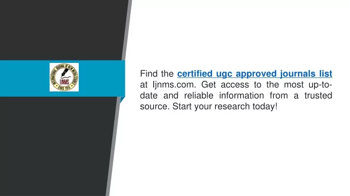 find the certified ugc approved journals list