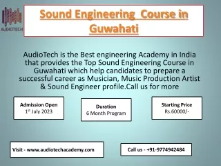 Top Sound Engineering Course in Guwahati