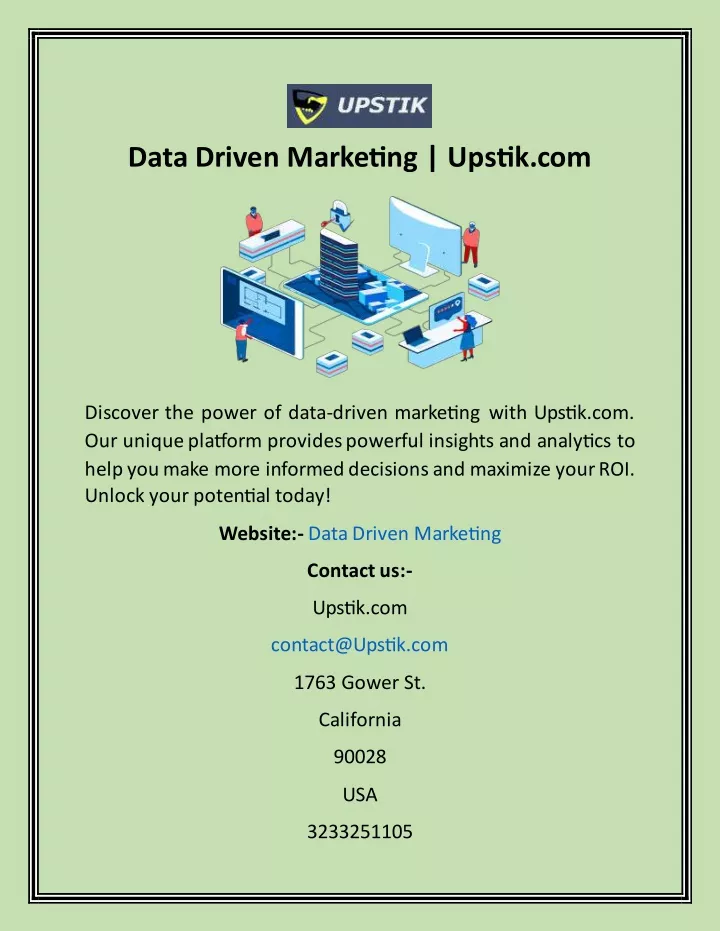 data driven marketing upstik com