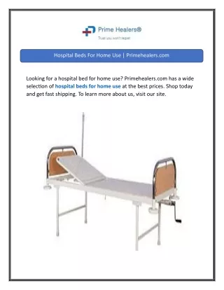 Hospital Beds For Home Use  Primehealers.com