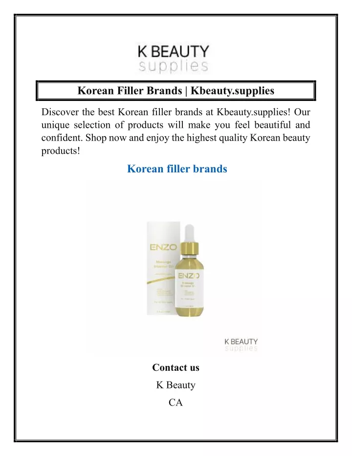 korean filler brands kbeauty supplies