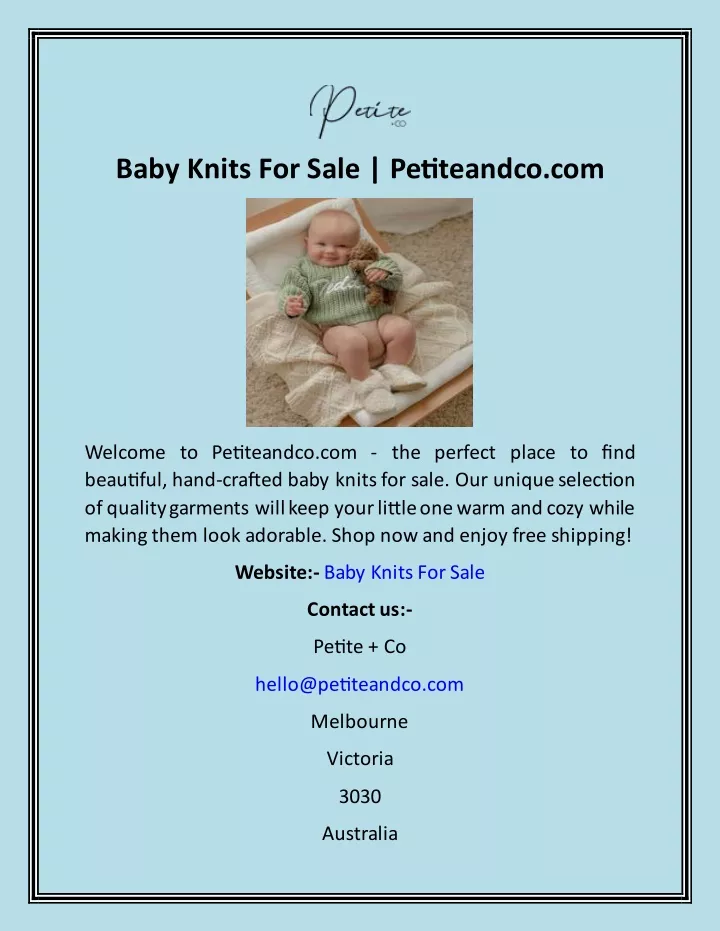 baby knits for sale petiteandco com
