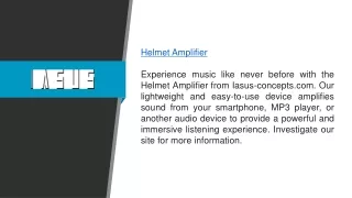 Helmet Amplifier  Iasus-concepts.com