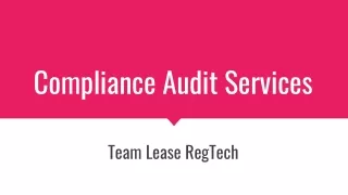 Compliance Audit Service