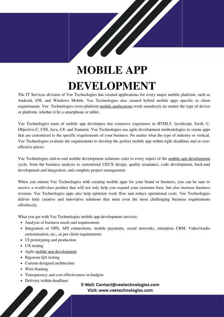 mobile app development