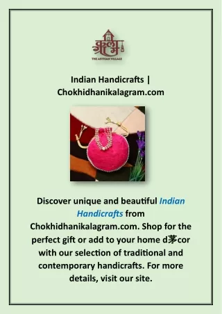 Indian Handicrafts | Chokhidhanikalagram.com