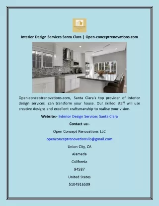 Interior Design Services Santa Clara  Open-conceptrenovations