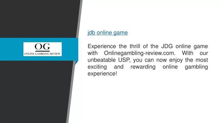 jdb online game experience the thrill