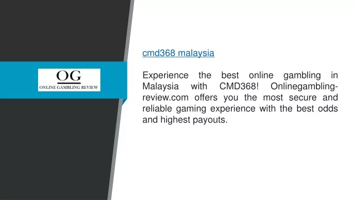 cmd368 malaysia experience the best online