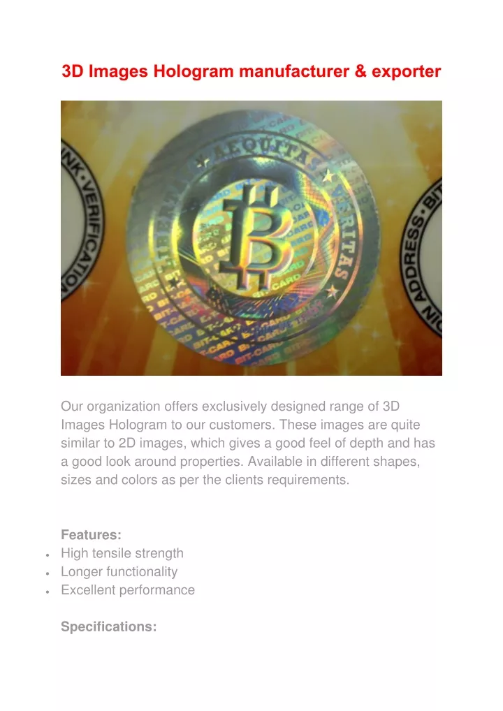 3d images hologram manufacturer exporter
