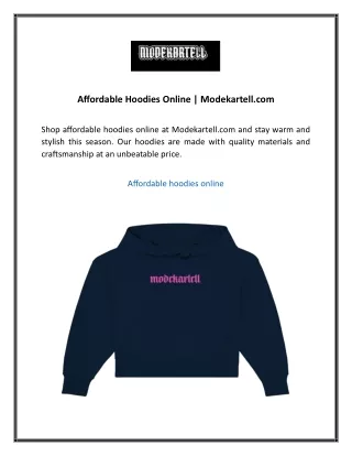 Affordable Hoodies Online  Modekartell