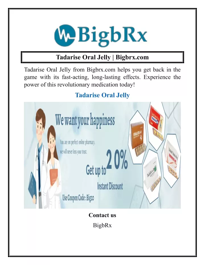 tadarise oral jelly bigbrx com