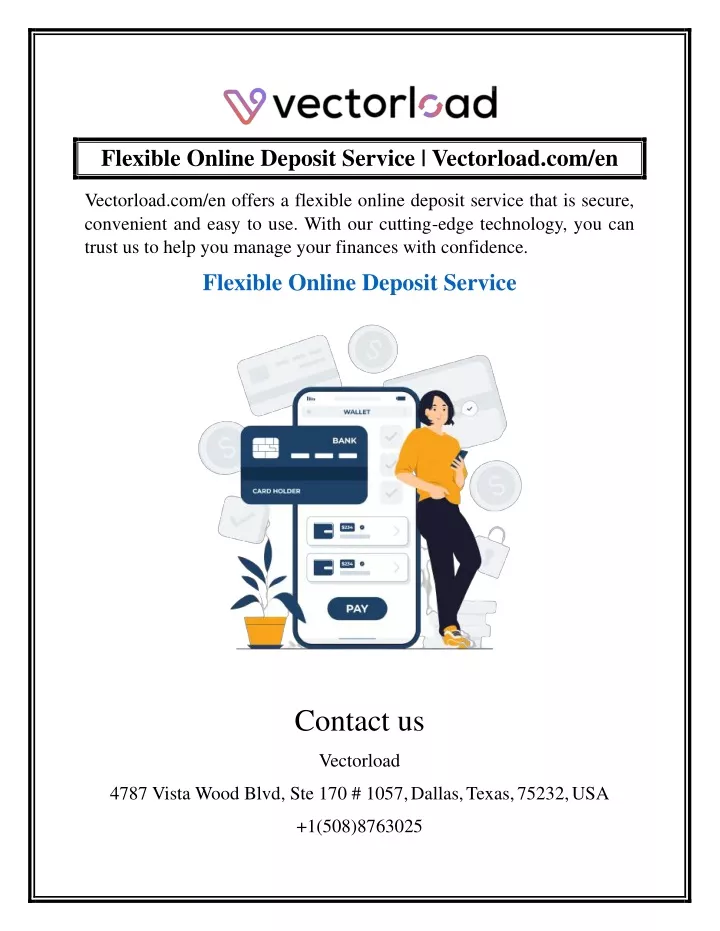 flexible online deposit service vectorload com en