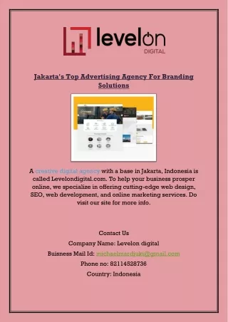 Jakarta's Top Advertising Agency For Branding Solutions