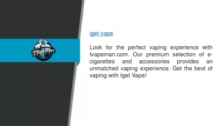 iget vape look for the perfect vaping experience