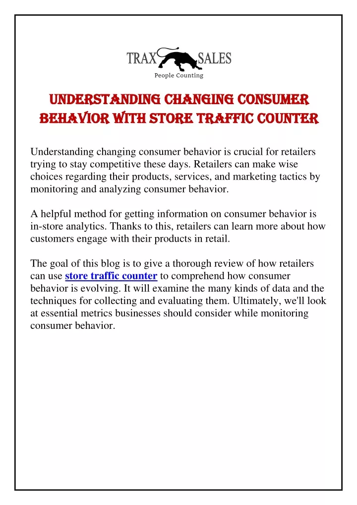 understanding changing consumer understanding