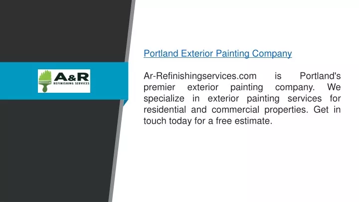 portland exterior painting company