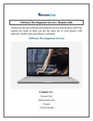 Software Development Service  Remote.club