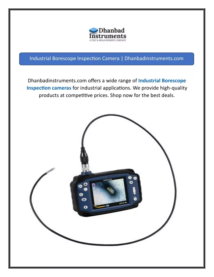 industrial borescope inspection camera