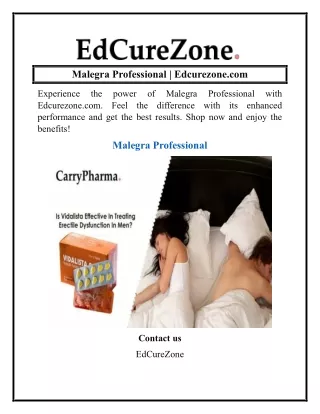 Malegra Professional  Edcurezone.com