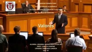 Valores Oratoria Juridica