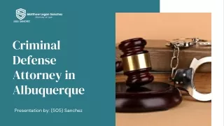 Criminal Defense Attorney Albuquerque - (505) Sanchez