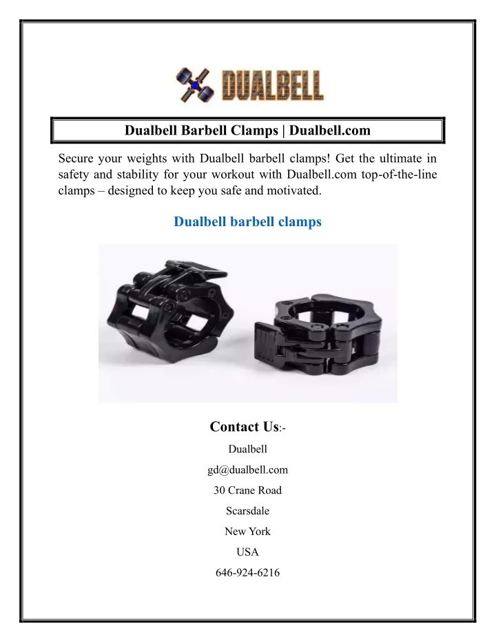 dualbell barbell clamps dualbell com
