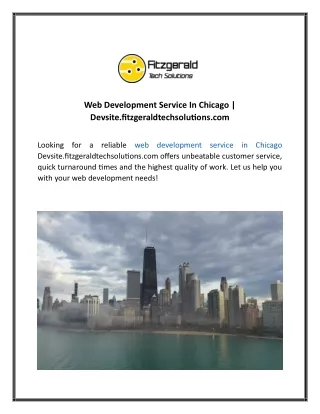 Web Development Service In Chicago Devsite.fitzgeraldtechsolutions