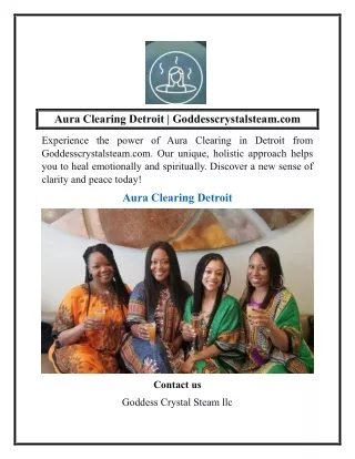 Aura Clearing Detroit  Goddesscrystalsteam.com