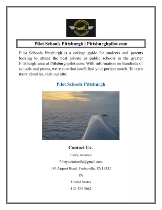 Pilot Schools Pittsburgh  Pittsburghpilot.com