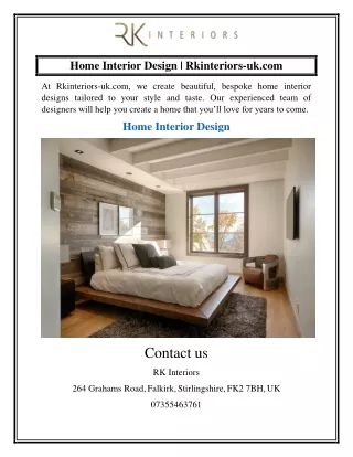 Home Interior Design  Rkinteriors-uk.com