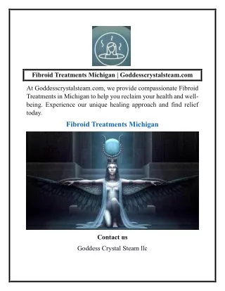 Fibroid Treatments Michigan  Goddesscrystalsteam.com