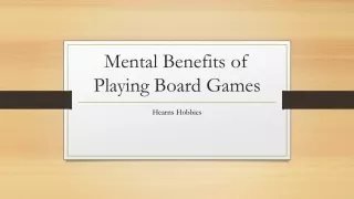 Mental Benefits of Playing Board Games