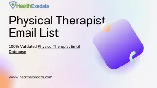 We Source Our Physical Therapist Mailing List From 100% Trusted Sources