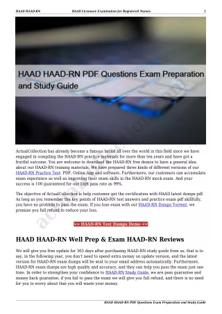 HAAD HAAD-RN PDF Questions Exam Preparation and Study Guide