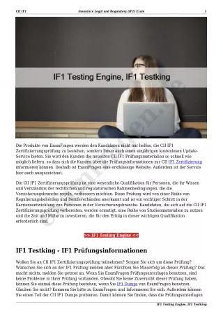 IF1 Testing Engine, IF1 Testking