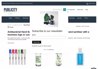 Buy Promotional and Custom Branded Hand Sanitiser Online Australia
