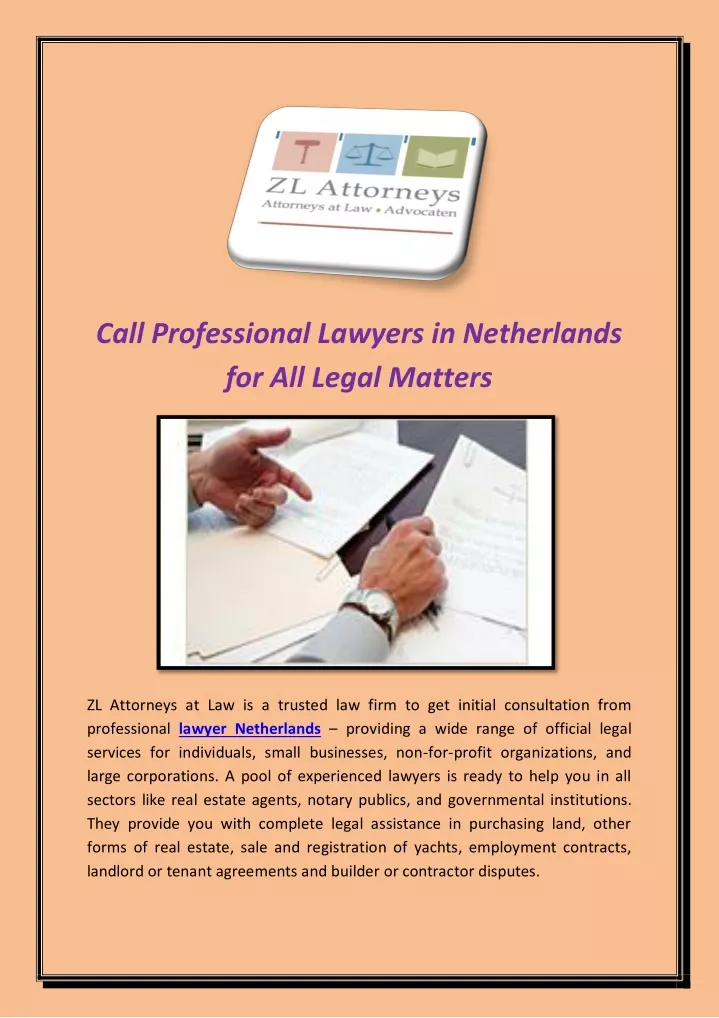 call professional lawyers in netherlands