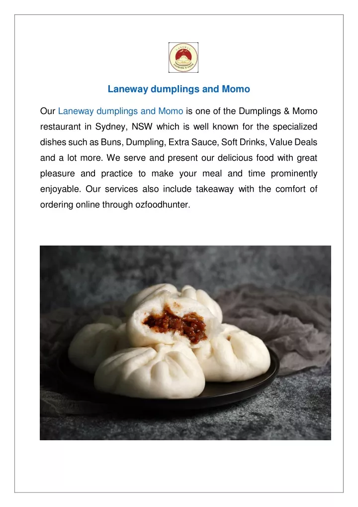 laneway dumplings and momo our laneway dumplings