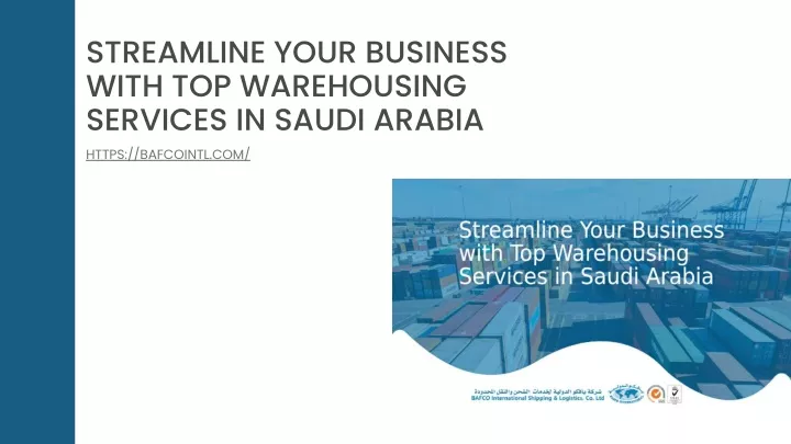 streamline your business with top warehousing