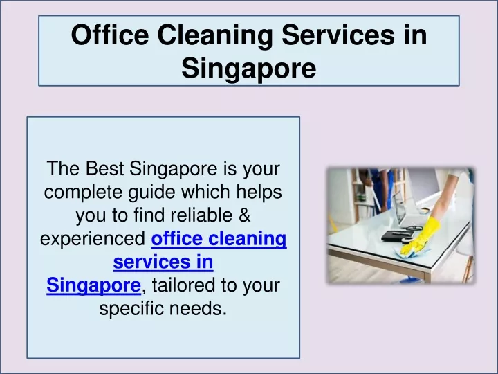 office cleaning services in singapore