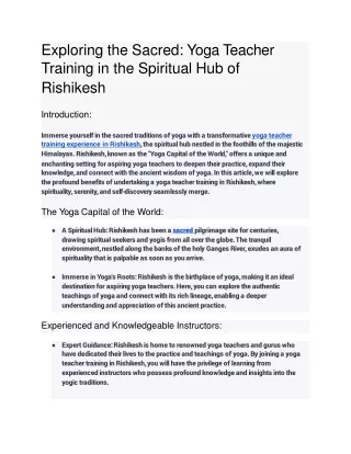 Exploring the Sacred_ Yoga Teacher Training in the Spiritual Hub of Rishikesh