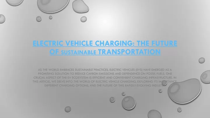 electric vehicle charging the future