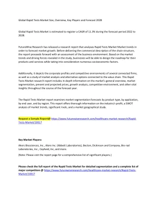 global rapid tests market size overview