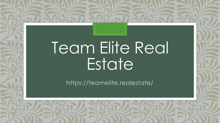team elite real estate