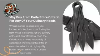 Why Buy From Knife Store Ontario For Any Of Your Culinary Needs