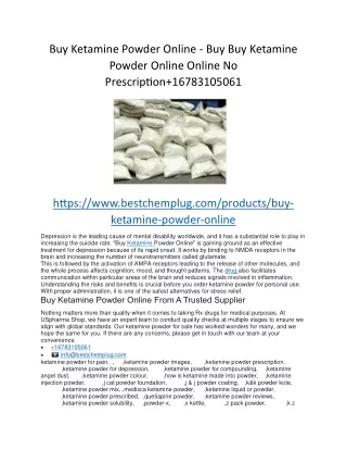 Buy Ketamine Powder Online - Buy Buy Ketamine Powder Online Online No Prescription 16783105061