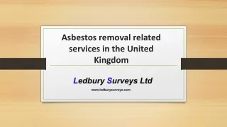 Asbestos removal related services in the United Kingdom