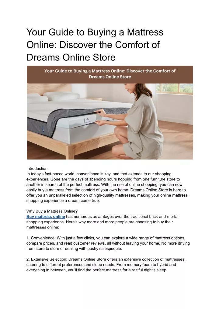 your guide to buying a mattress online discover