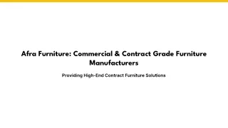 Afra Furniture: Commercial & Contract Grade Furniture Manufacturers